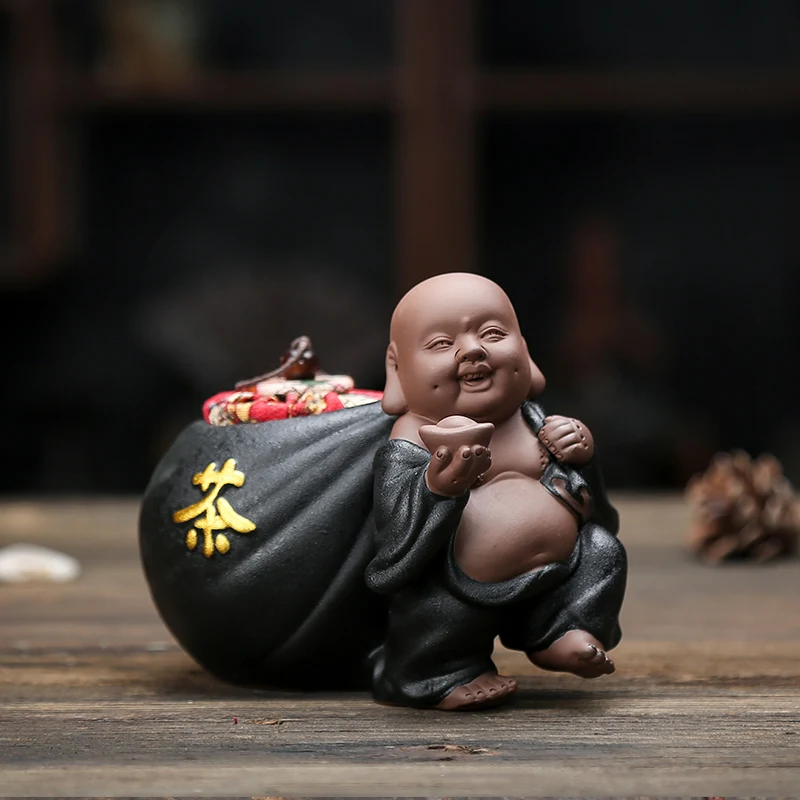 Винтаж черного цвета из мультфильма Холодное сердце грубая Чай Caddy Керамика