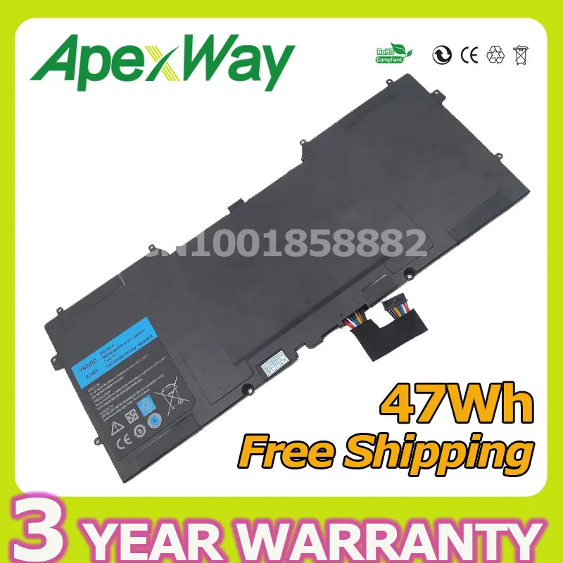 Аккумулятор Apexway 47Wh 7 4 В для ноутбука DELL XPS 12 13 L321X L322X Series 3H76R 489XN|laptop battery|for dell y9n00