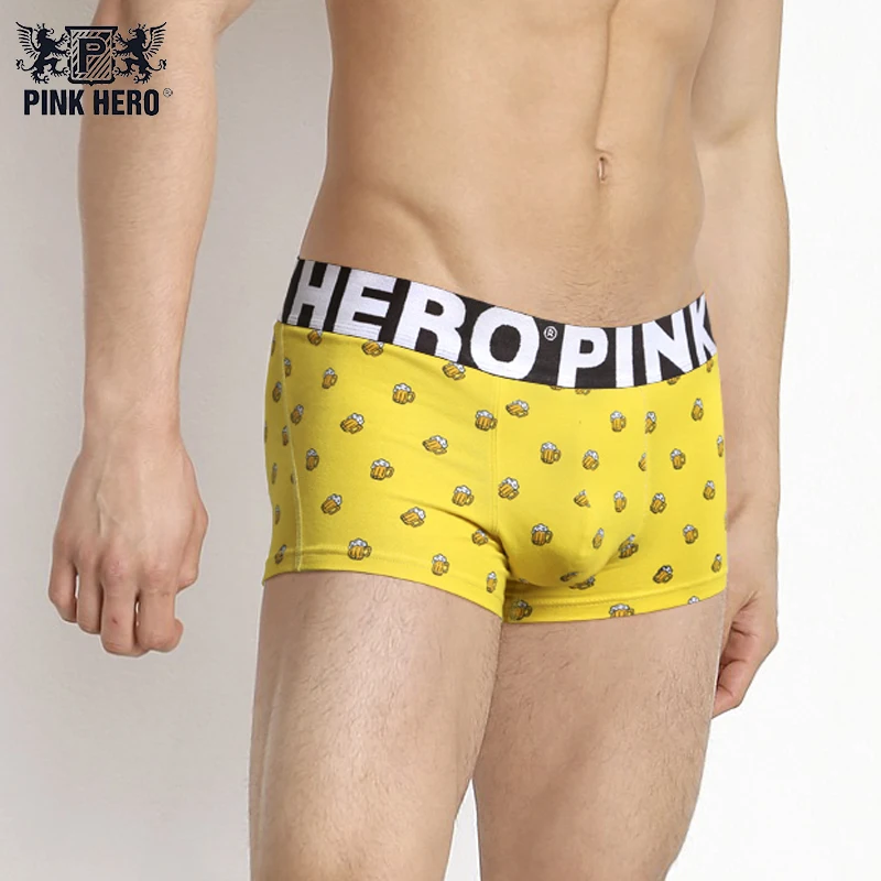 Pink Heroes модное нижнее белье из хлопка, Для мужчин шорты-боксеры высокого качества Для мужчин трусы нижнее белье удобные Прохладный 804