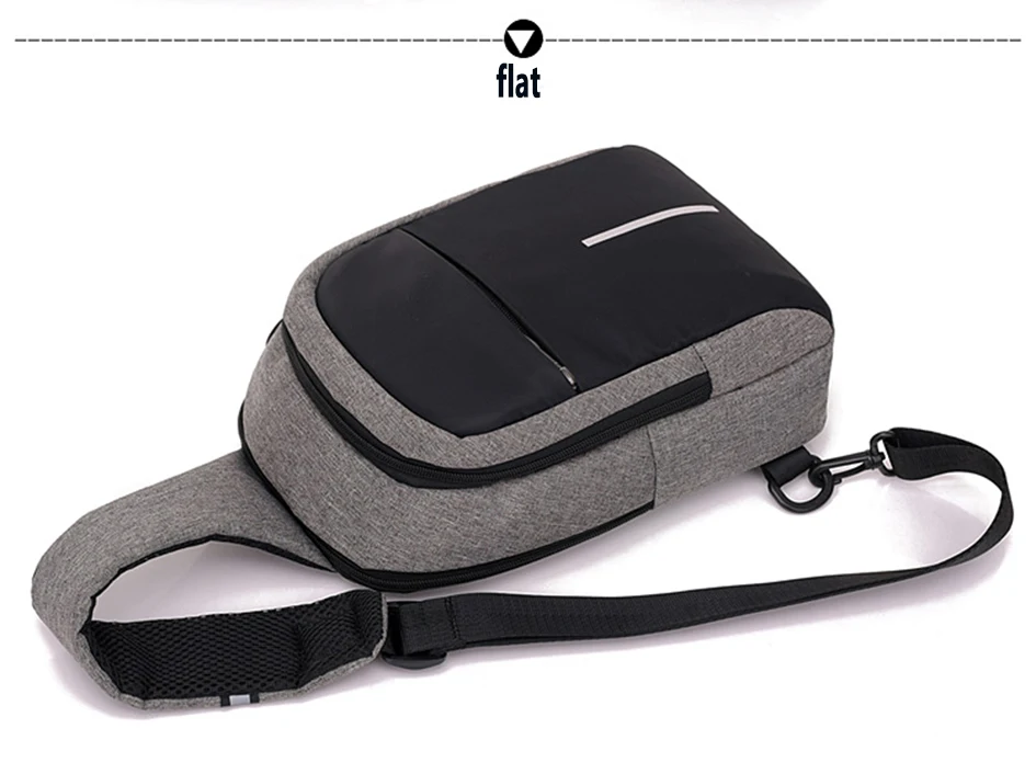 Мужские нагрудные сумки usb зарядка водонепроницаемые сумки через плечо сумки на плечо пакет для путешествий Мужской умный рюкзак водонепроницаемый