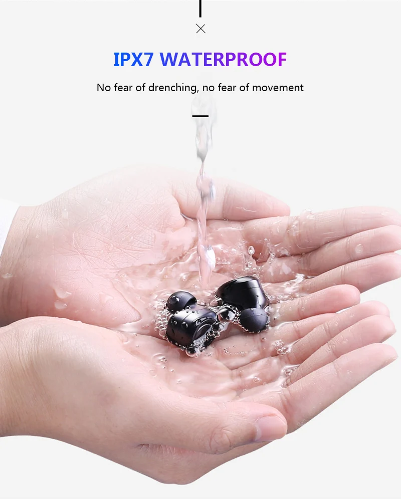 IPX7 водонепроницаемый 3000 мАч светодиодный дисплей Mitvaz X10 TWS Bluetooth V5.0 спортивные 3D стерео беспроводные наушники