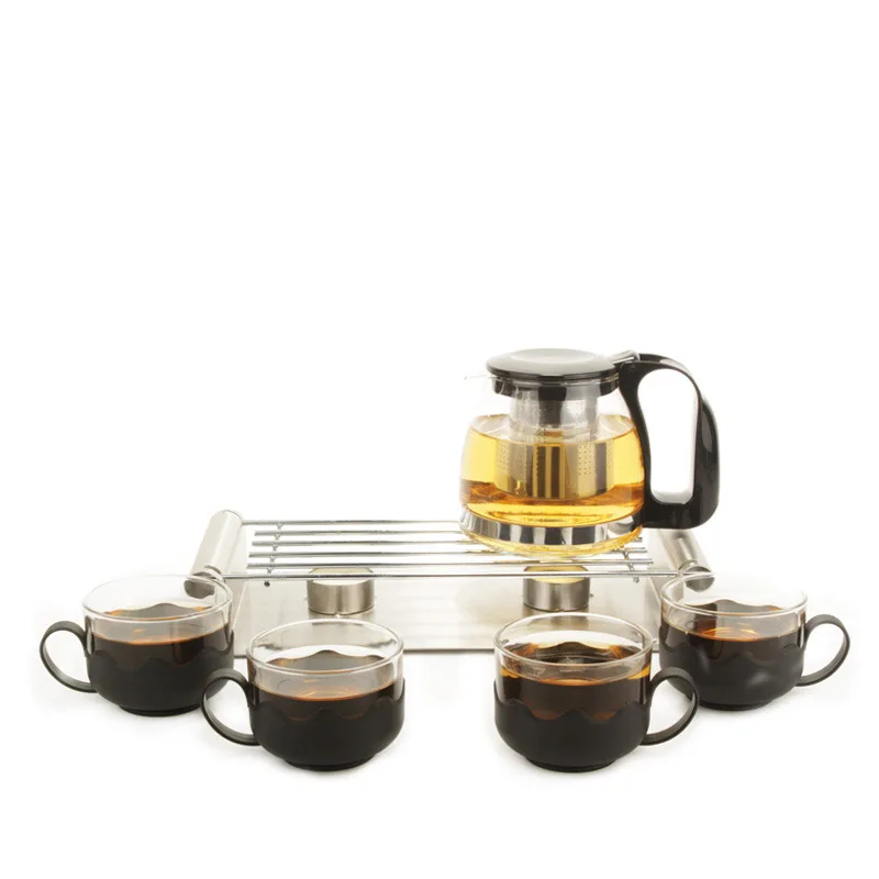 Креативный прямоугольный чайник из нержавеющей стали подсвечник подогреватель