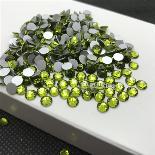 olivine TopStone Mult Размеры цвета кристалл не горячей фиксации Стразы супер яркие стеклянные стразы для 3D дизайна ногтей Самоцветы Сделай Сам платье одежда - Цвет: olivine