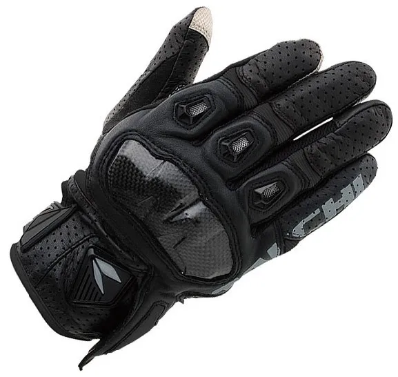 

RST410 Leather Glove Street Moto Motocross ATV Bike Cycling Punched Breathable Black Gloves