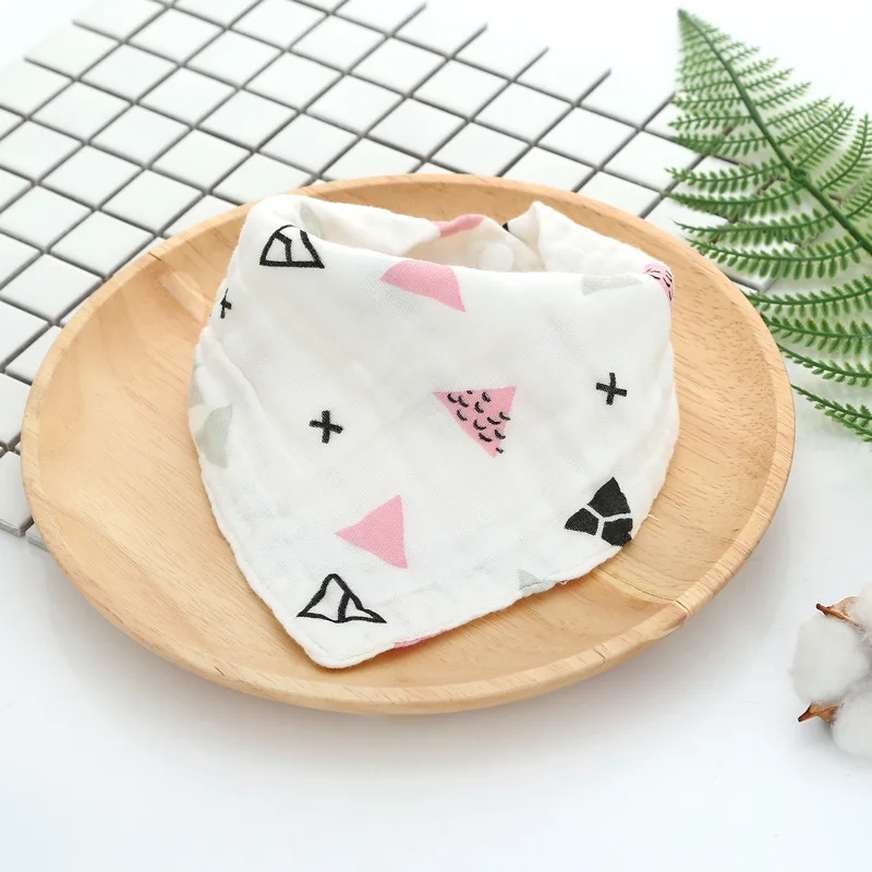 TRIANGLE Из муслина для новорожденных детские нагрудники мягкое полотенце-нагрудник бандана Детский Нагрудник слюнявчик для девочек и мальчиков нагрудник детская одежда слюнявчик для младенца полотенце - Цвет: TRIANGLE