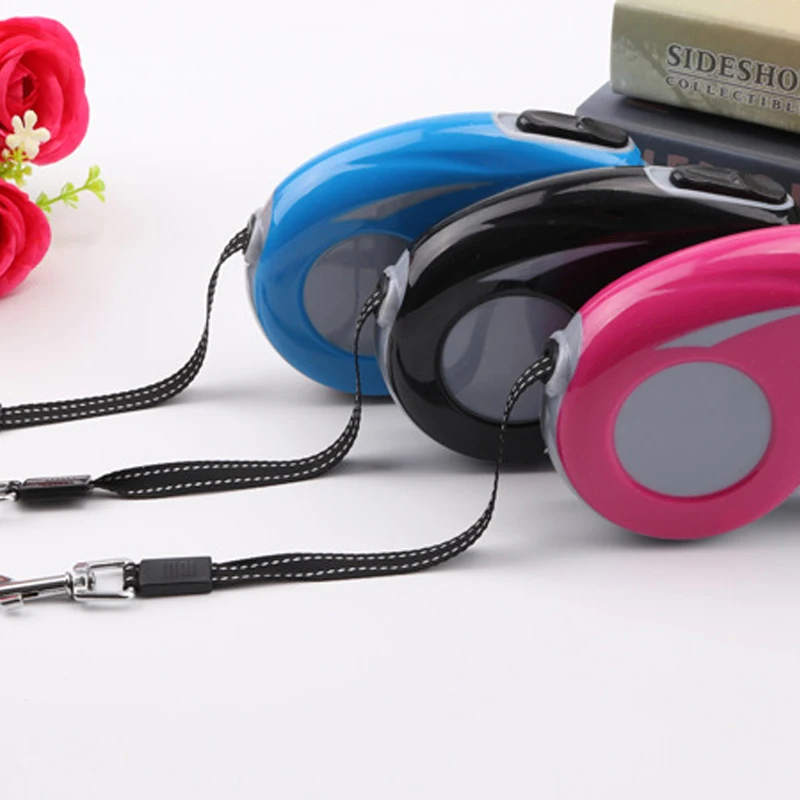 Ходьба автоматический выдвижной поводок для собаки кошки легкого захвата 3 м/5 м