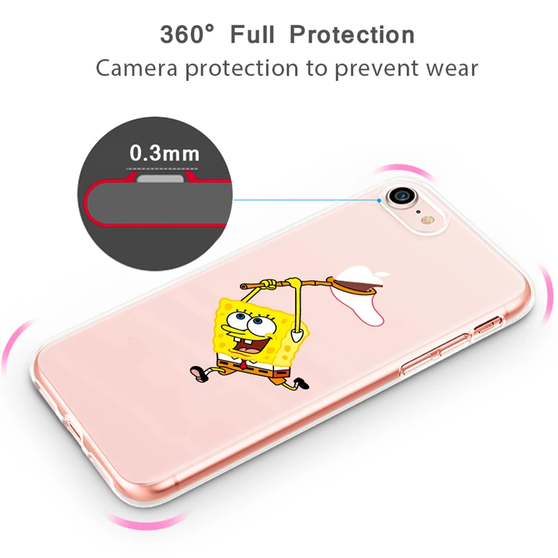 Силиконовый чехол для iPhone 6s 6 7 8 Plus XS MAX XR мягкий X 5 SE 5S прозрачный | Мобильные