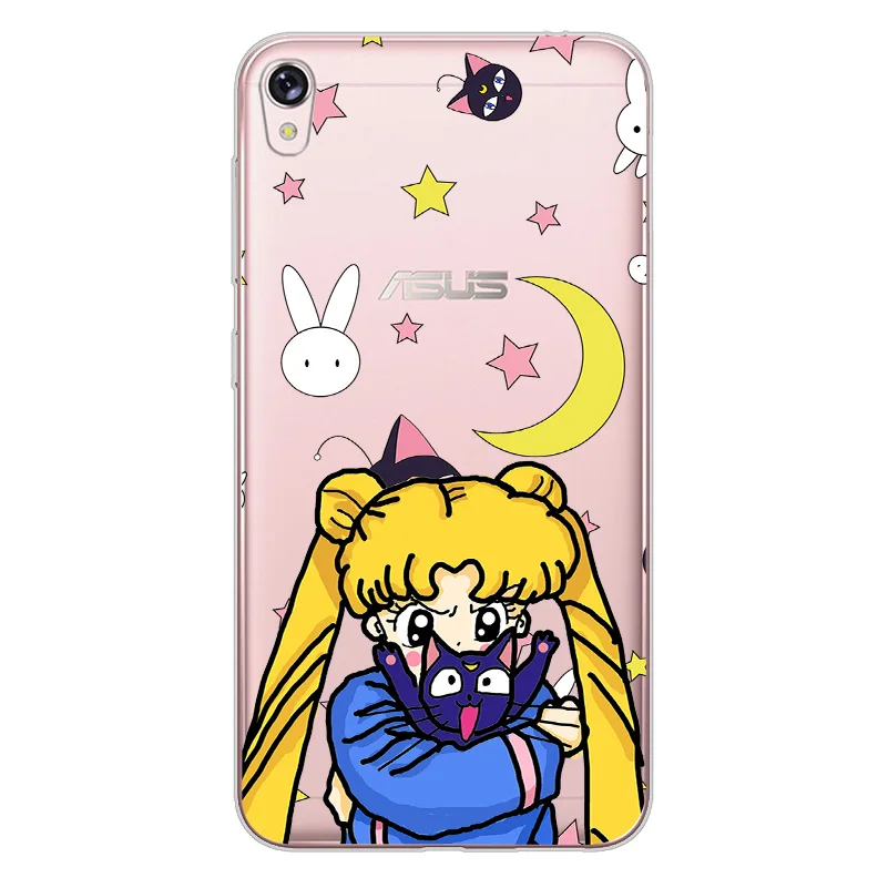 ciciber Cover For ASUS Zenfone 5 Lite ZC600KL 5Z ZE620KL ZS620KL Phone Cases Soft TPU Anime Girl Sailor Moon Shell |