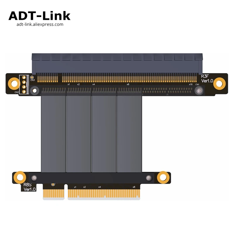 PCIe 3 0x8 до x16 кабель подъемника 64G/bps PCI E 8x 16x 1U 2U расширитель для NVIDIA GTX1080Ti GTX1070 GTX1060 1050