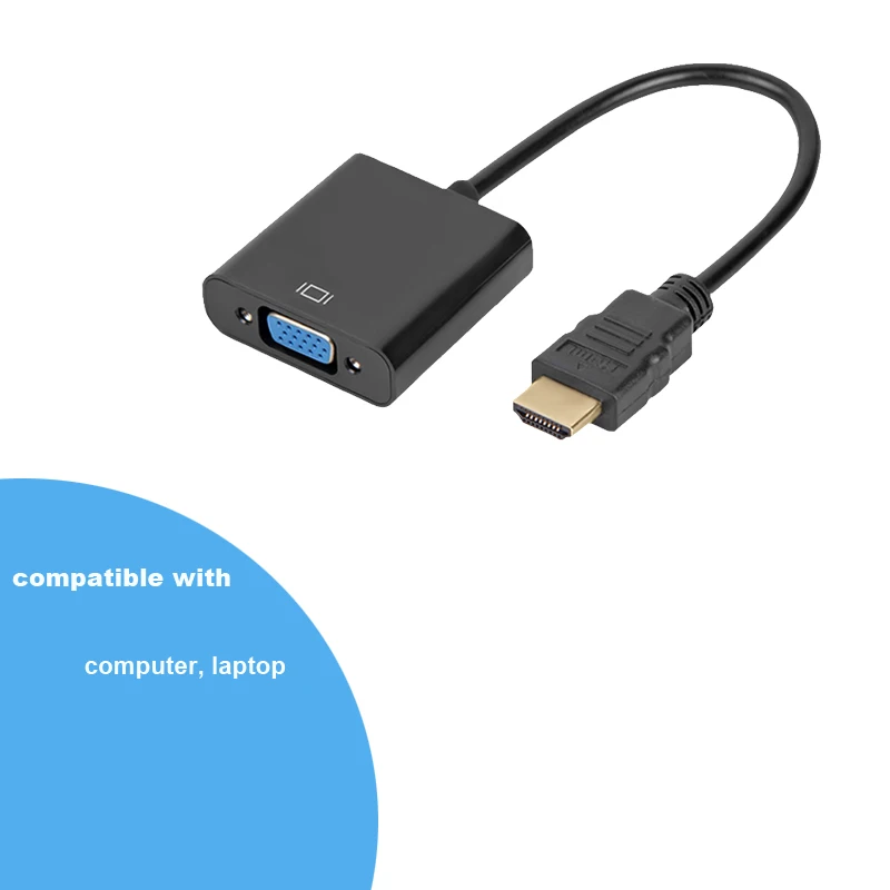 Адаптер hdmi-vga для ПК ноутбука планшета мужчин конвертер с разъемом адаптер 1080P цифровой аналоговый видео аудио