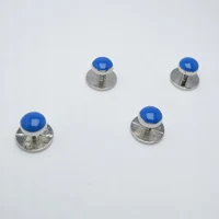CL191 HUISHI, 5 цветов, эмаль, мужские запонки, рубашка, бизнес, покрытая родием, эмаль, 4 шт., набор, шпильки, черный, синий, запонки - Окраска металла: CL191