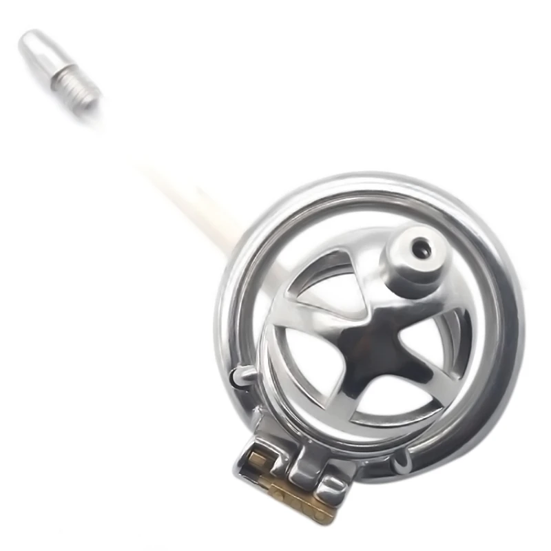 Мужской Целомудрие устройство из нержавеющей стали стелс замок Bongdage полые петух