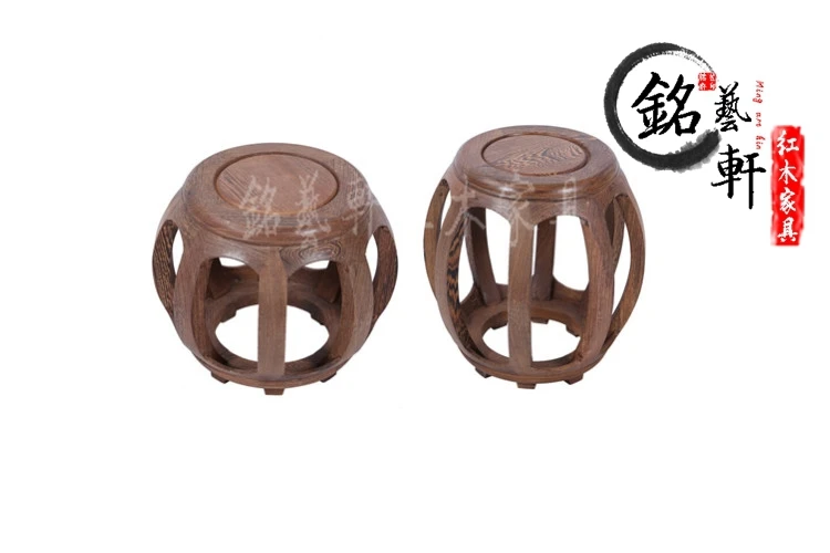 Мебель из красного дерева классический китайский античный Ming и Qing круглый стул