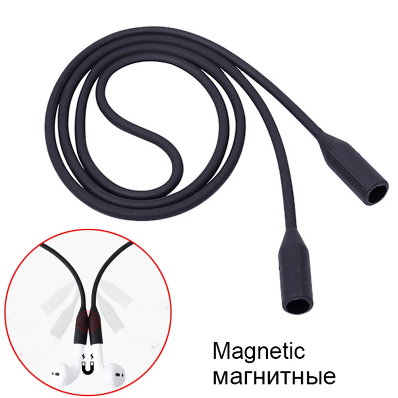 Magnetic (in) Магнитный ремешок для наушников для Airpods анти-потеря шнура Магнитная веревка для Bluetooth TWS i7s i10 i12 i30 силиконовый шнур-кабель - Цвет: Magnetic (in)