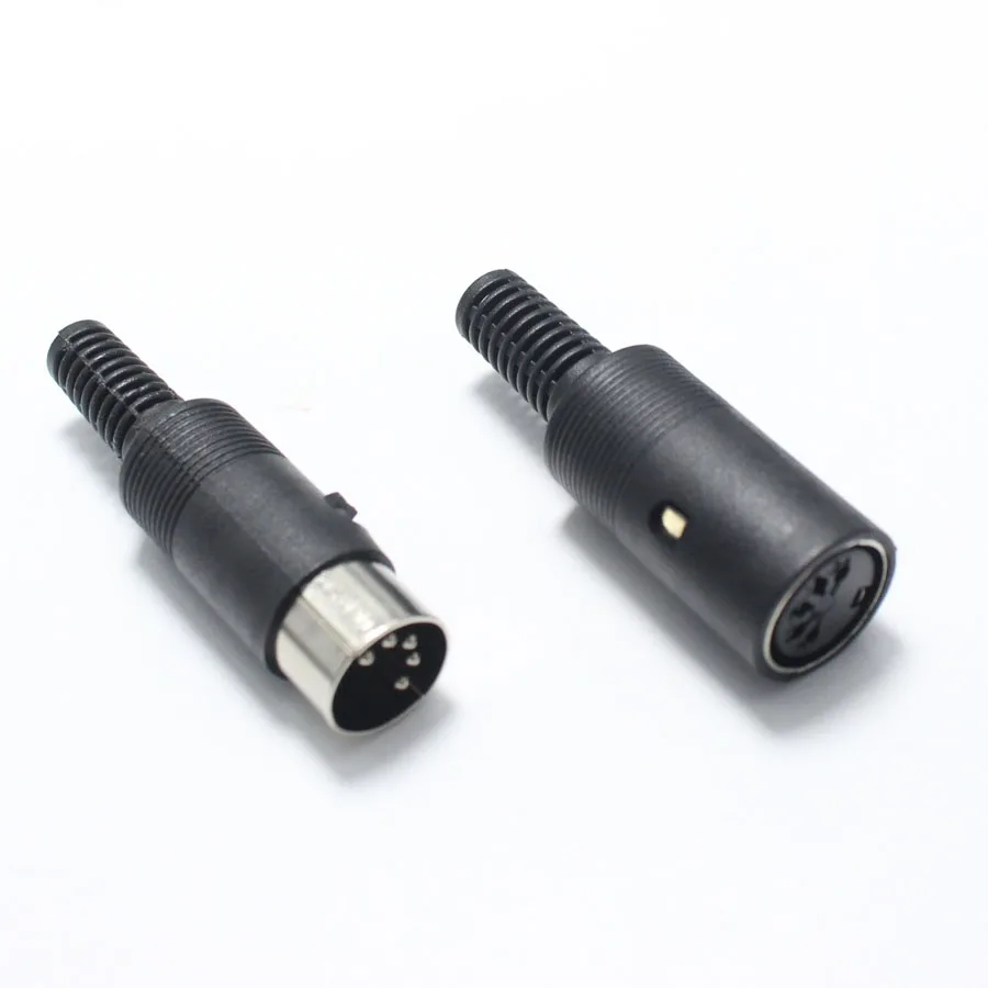 Штекерный разъем питания постоянного тока с черным пластиковым стандартом 5