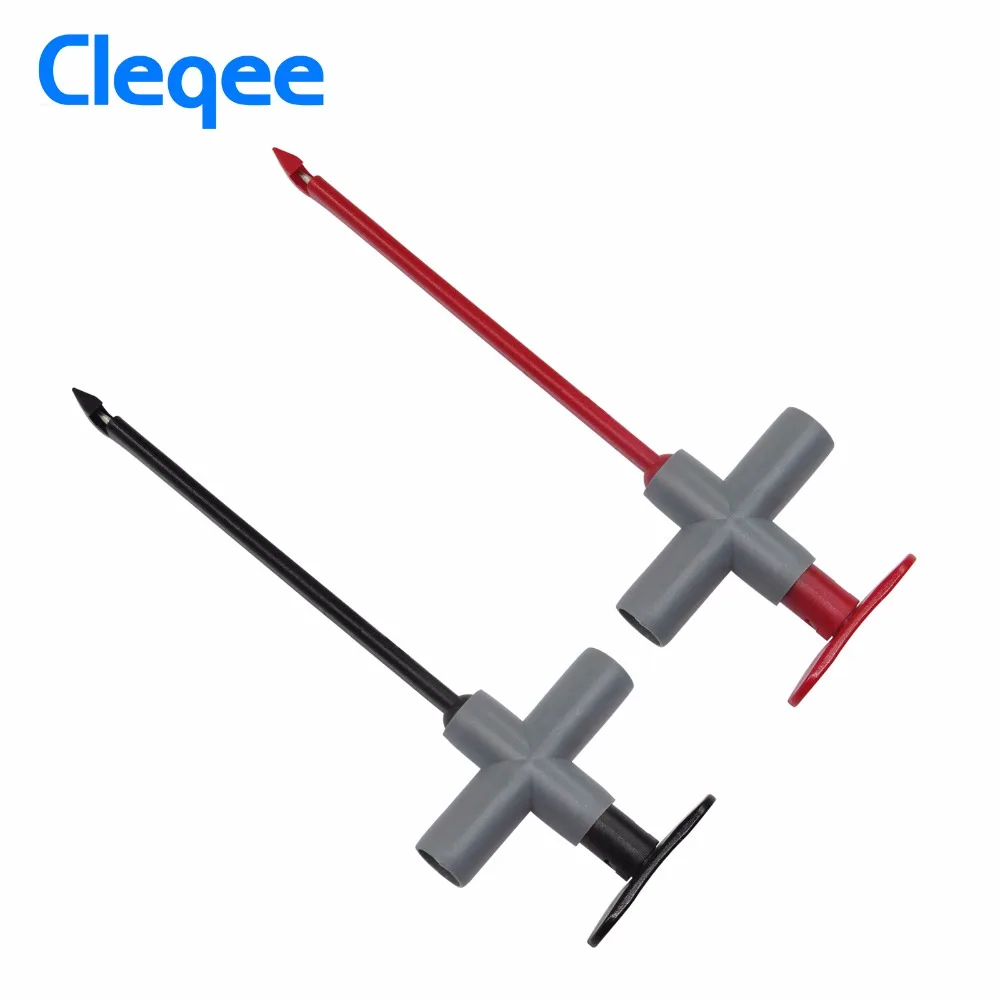 Cleqee P5010 2 шт. Пробник Для проколов Авто Ремонт мультиметр тестовый Зажим Автомобильный тестовый инструмент может подключаться к 4 мм разъем типа "банан"