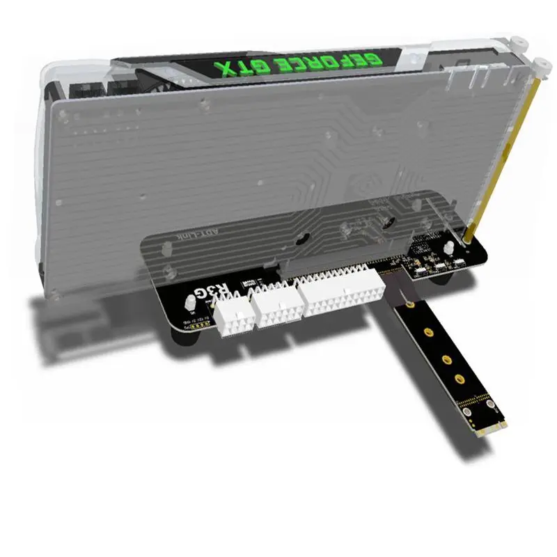 M.2 keyM NVMe,    Riser PCIe3.0 x4 25  50  32Gbs  ITX STX NUC VEGA64 GTX1080ti
