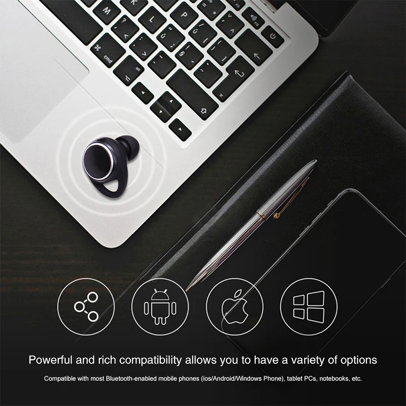 Showkoo IPX5 Водонепроницаемый мини гарнитура наушники вкладыши TWS с Беспроводной