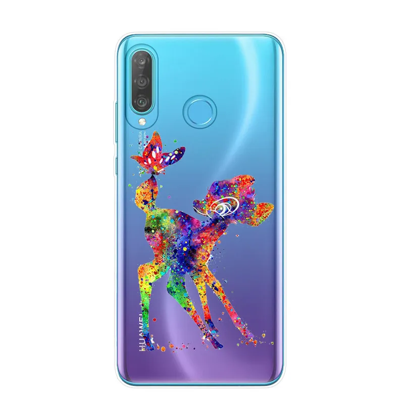 Акварельный чехол для телефона Alice Tinkerbell Ститч Русалка Принцесса чехол для huawei P30 P20 Lite P10 P9 P8 Lite чехол s - Цвет: T6462