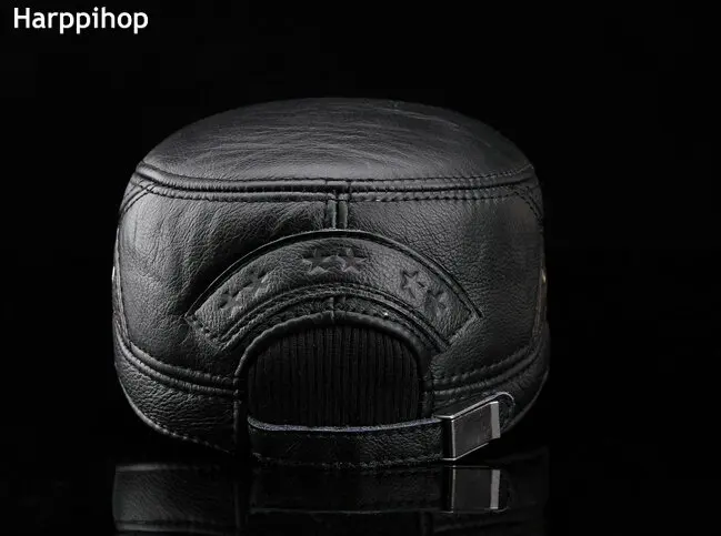 Модная военная шапка из овечьей кожи кепка для мужчин натуральной пятидесяти лет