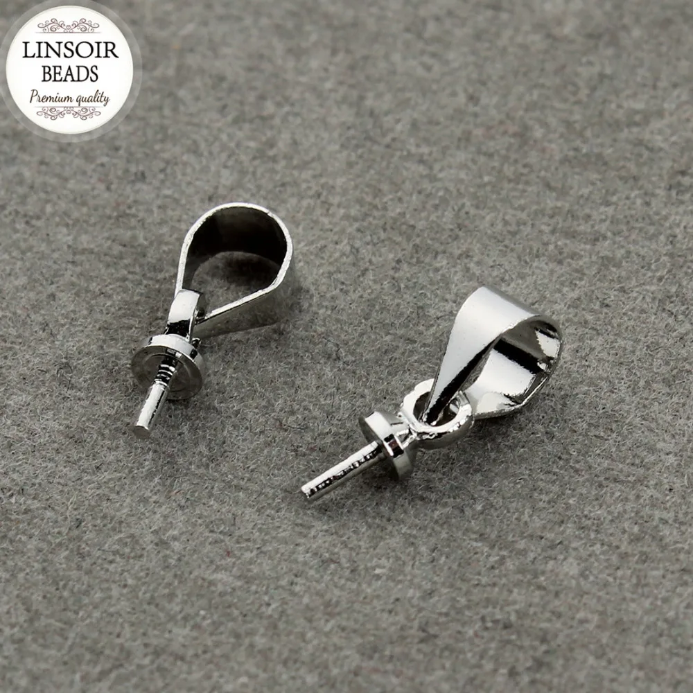 Коннектор для подвесок LINSOR 100 шт./лот зажимы винты родиевого цвета фурнитура