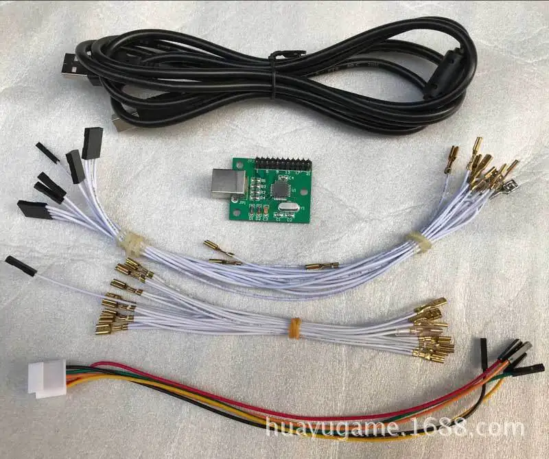 Yinglucky DIY 2 игрока аркадная USB контроллер адаптер джойстик соединительный кабель комплект проводки для MAME клавиатура кодер доска - Цвет: Зеленый
