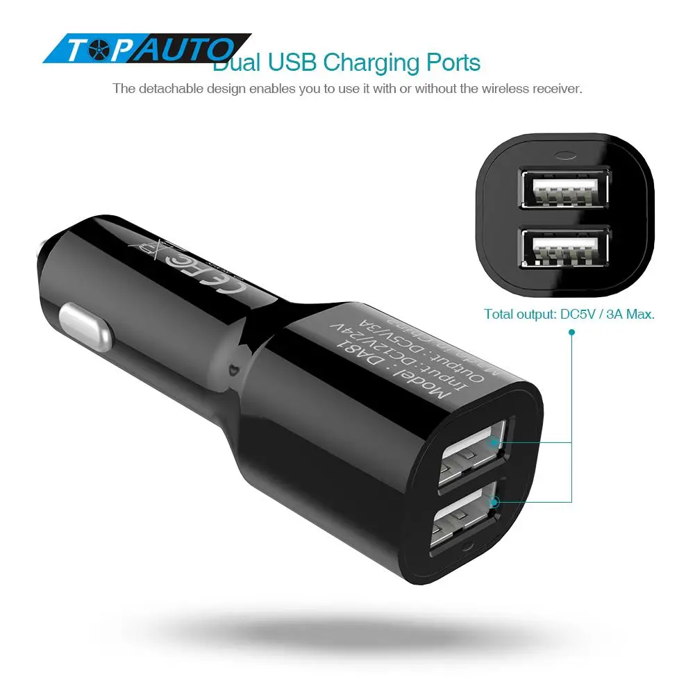 Автомобильное зарядное устройство с двумя USB портами автомобильный комплект