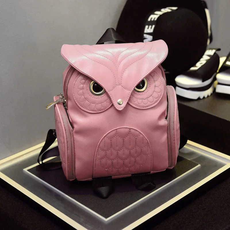 Новое поступление женский рюкзак с совой кожаный Feminina школьная сумка Mochila 2017