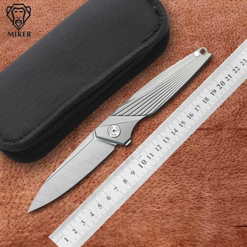 MIKER Rays оригинальный складной нож TC4 ручка M390 Лезвие Керамический шарикоподшипник