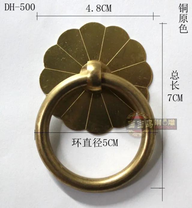 50 мм китайское античное кольцо из чистой меди Классический Ящик маленькая