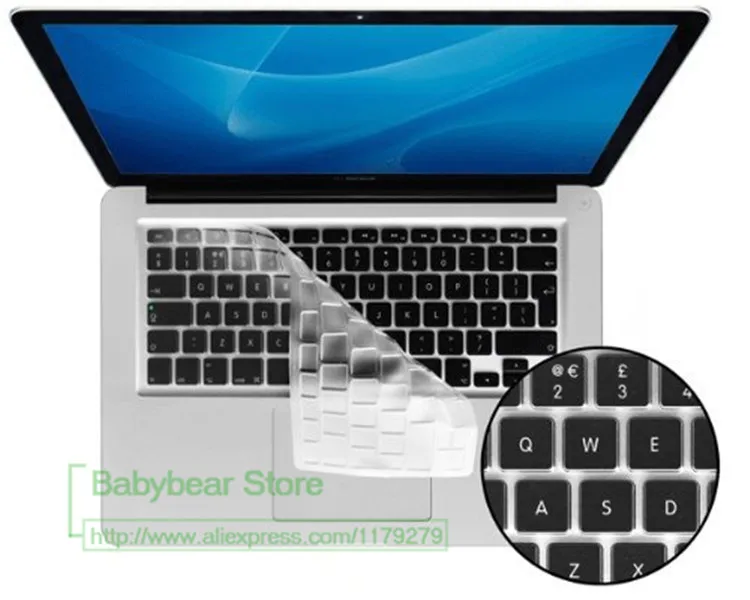 Прозрачная крышка клавиатуры для MacBook Air 11 &quotWhite Pro 13 15 европейская защита Mac 3 4