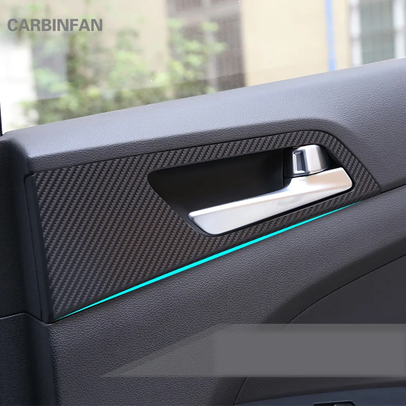 Автомобильная наклейка из углеродного волокна для салона автомобиля дверная