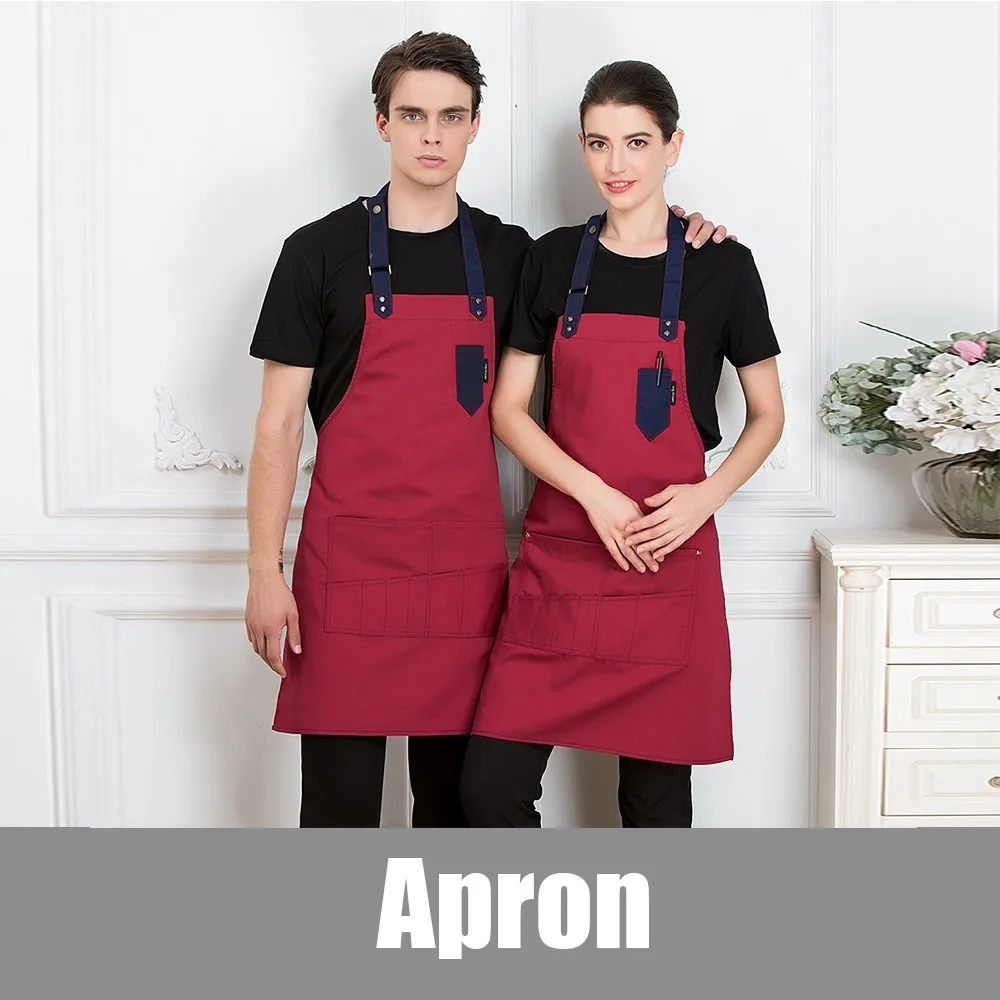 Red Apron Высокое качество Пособия по кулинарии Кухня фартук для мамы и дочки, Женская Для мужчин официант шеф-повар униформа стулья для кафе-пекарня фартуки для барбекю, парикмахеров нагрудники оптом - Цвет: Red Apron