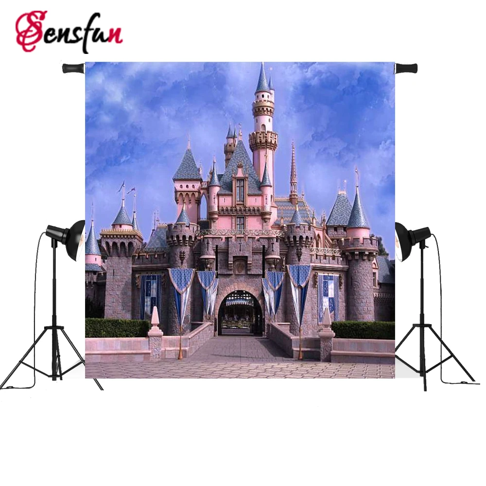Виниловый тканевый фон для фотосъемки с красивым замком 10 футов x компьютерной