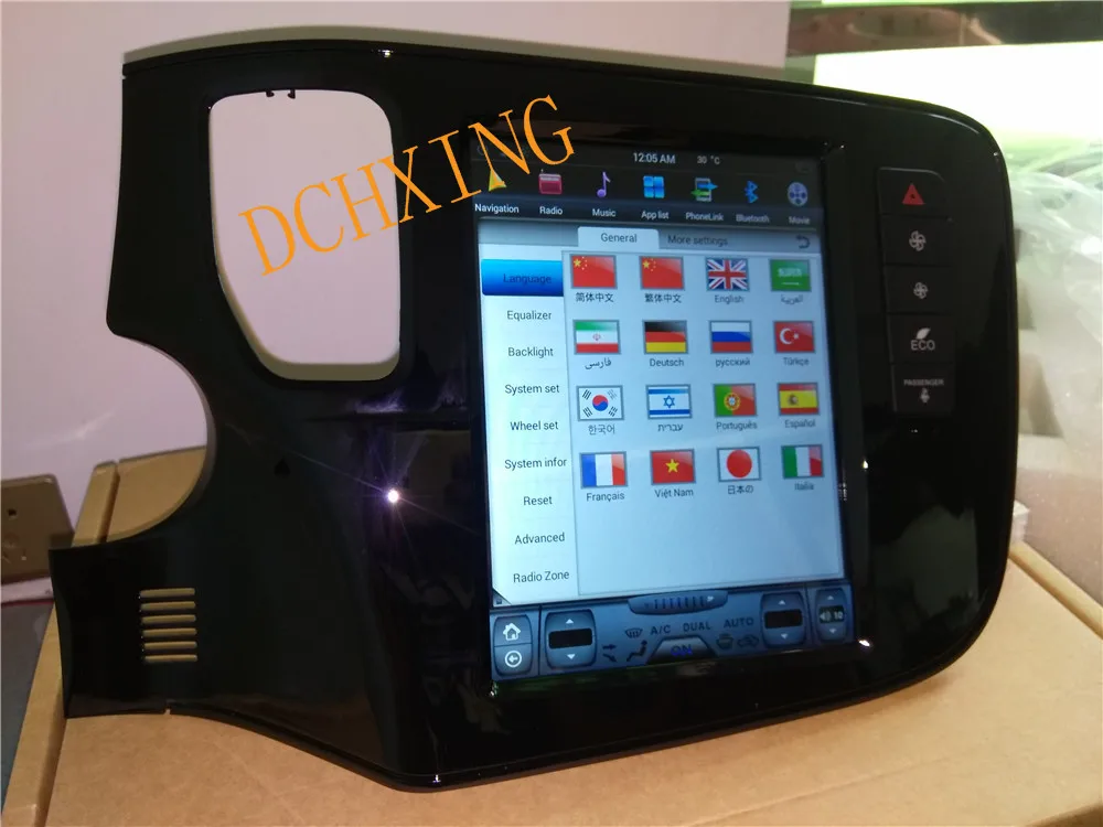 10,4 ''Tesla стиль Android 8,1 PX6 CARPLAY ips автомобильный DVD gps навигатор плеер для MITSUBISHI outlander
