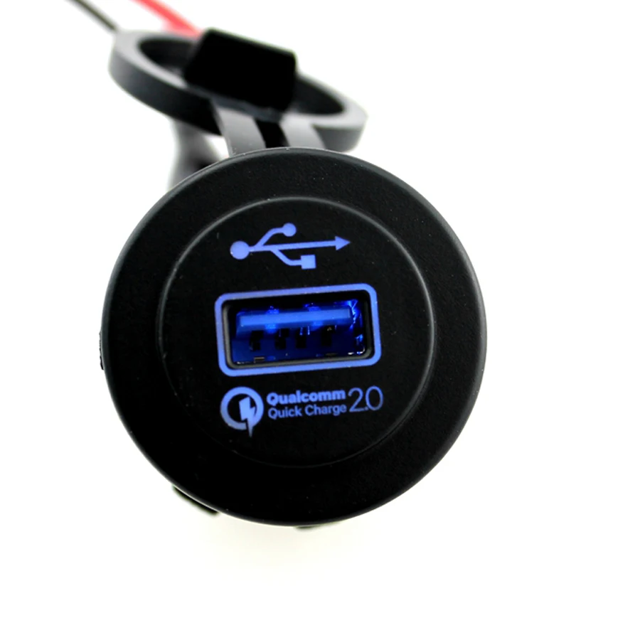 Новинка 12В 24В вход QC2.0 USB Автомобильное зарядное устройство адаптер питания