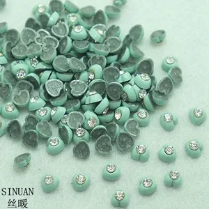 SINUAN Стразы заклепки горячей фиксации шпильки сердце заклепки 6 мм Металл Панк-шипы окрашенные красочные декоративные шпильки для одежды - Цвет: Антикварное серебро
