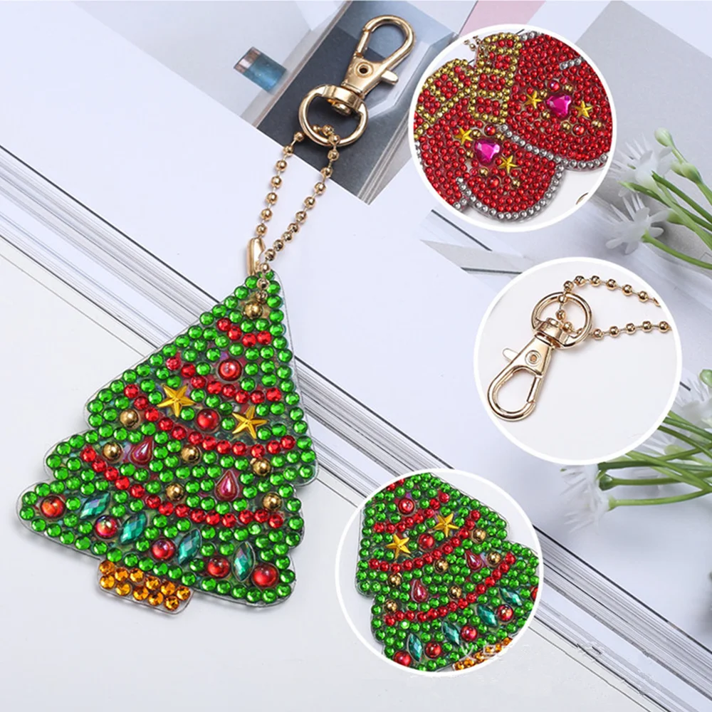 5D алмазная картина мультфильм брелок DIY Набор для алмазной вышивки мозаика День Святого Валентина Рождественские украшения для подарков для дома