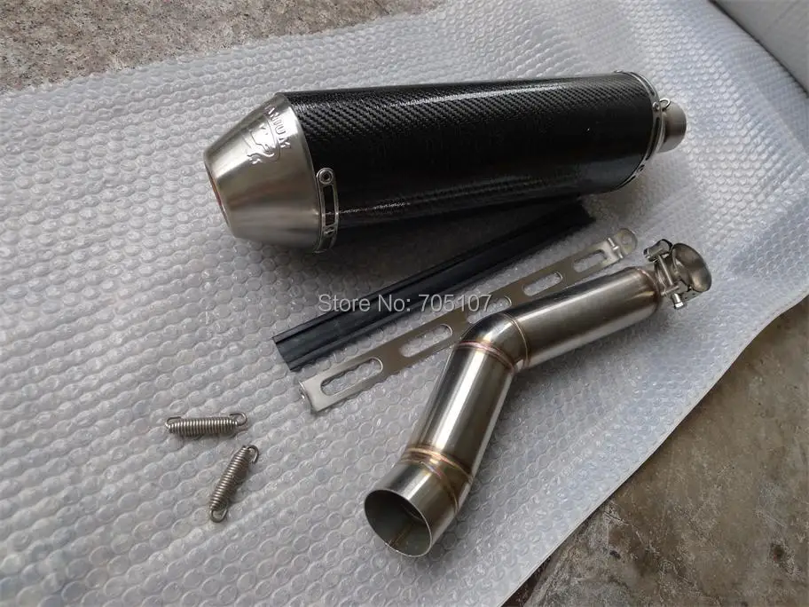 Выхлопная труба MOKALI Carbon firbre moto rcycle для LD450 moto глушитель для CRF450X со средним звеном