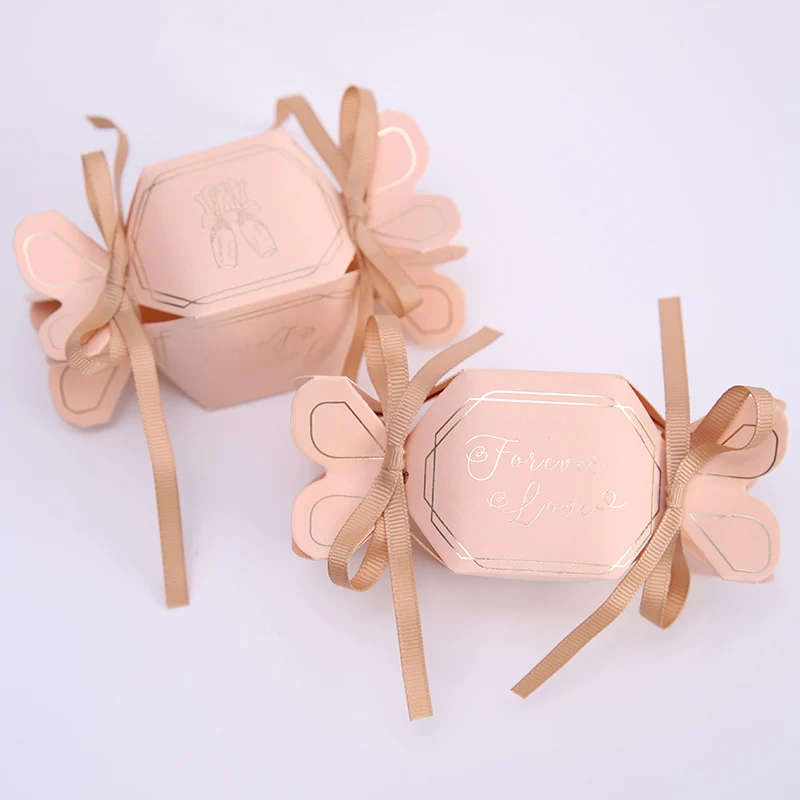 Pink B no candy 50 шт. креативная Подарочная коробка конфетного типа с рыбьим хвостом, сахарная коробка для детского душа, упаковочные бумажные коробки, свадебные конфетные коробки, шоколадные сувениры, вечерние - Цвет: Pink B no candy