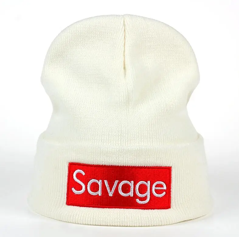 Бежевый Savage Beanie шапки, шапки, зимние шапки для мужчин и женщин, вязаные зимние брендовые шапки для девочек, женские и мужские теплые уличные шапки Skullies s - Цвет: Бежевый