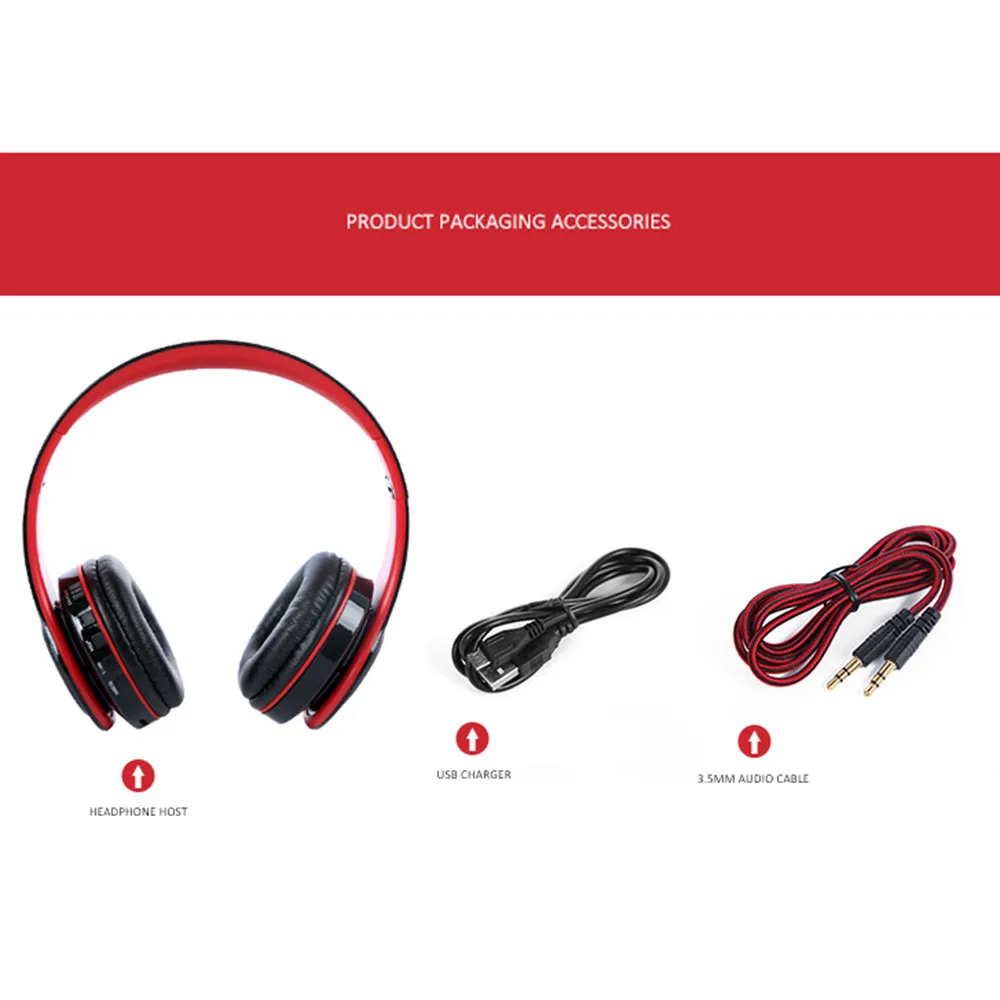 Беспроводные наушники VOBERRY, гарнитура Bluetooth 4,1, регулируемые складывающиеся наушники с микрофоном для ПК, мобильного телефона, Mp3 DD CT