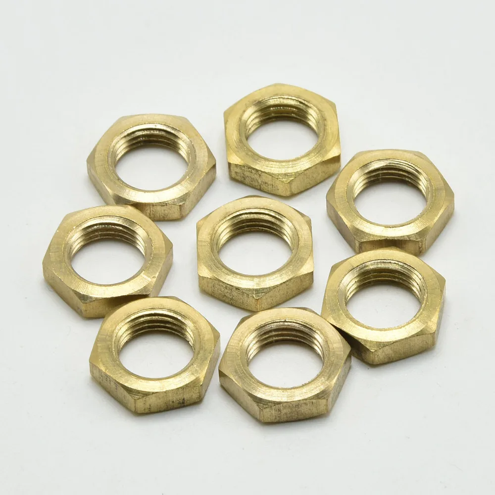 M10 Hexagon Nuts Copper 10mm Female Thread Lamp Fastening Nut 3/4/5MM Thickness Lighting Tooth Tube's Screw 50PCS | Обустройство