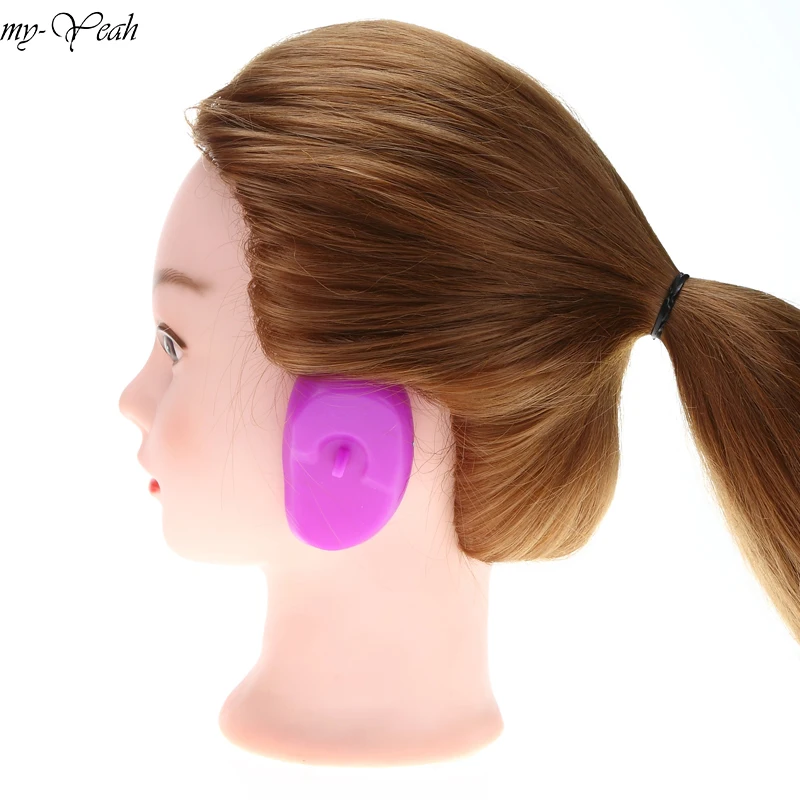 1 пара парикмахерское фиолетовое силиконовое покрытие для уха защита ушей краска