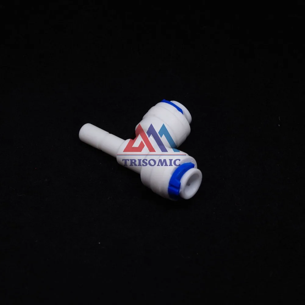 Двойной 3/8 &quotOD Труба Быстрый фитинг на 1/4&quot штекер типа Т Разъем RO воды обратного