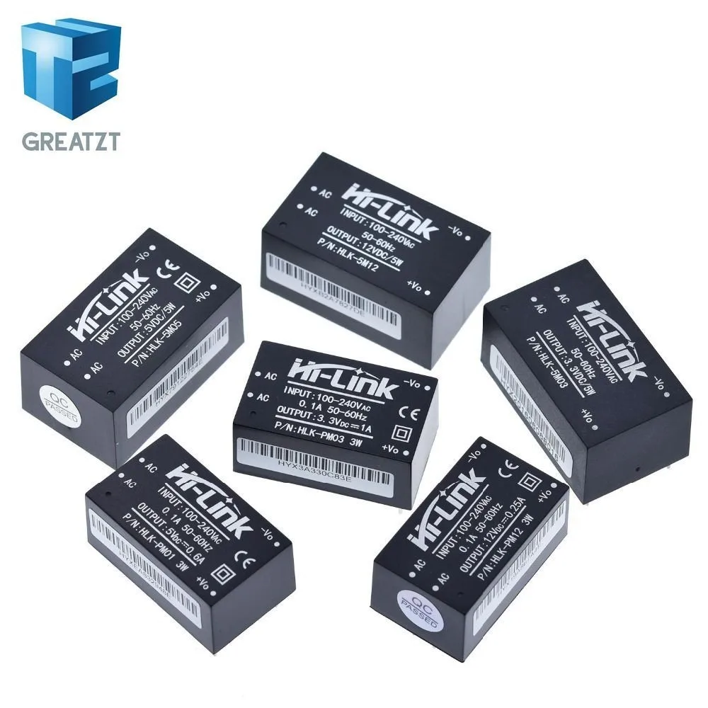 HLK PM01 PM03 PM12 AC DC 220V 5V/3 3 V/12V Мини источника питания модуль интеллигентая (ый) бытовой