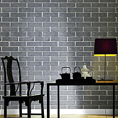 

Environment protection 3d Retro thickening false brick pattern non-woven background wallpaper livingroom restaurant high-end