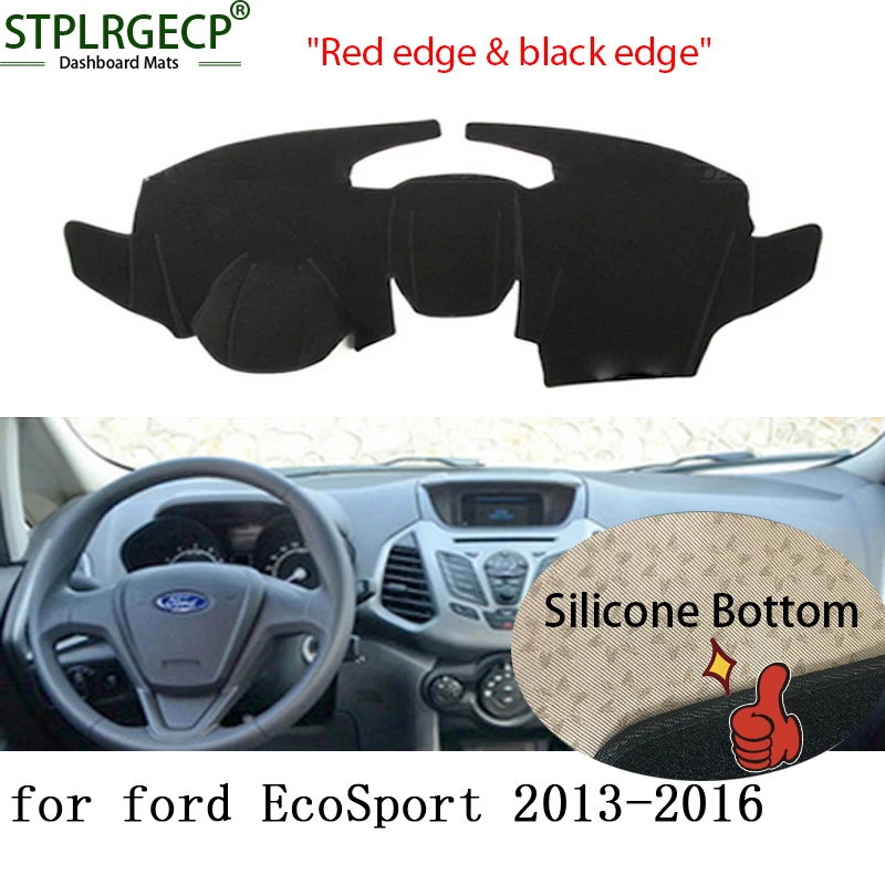 Top Quality Double layer Dash Mat Dashmat Dashboard Cover Sun Shade Board Carpet for ford Ecosport car styling | Автомобили и