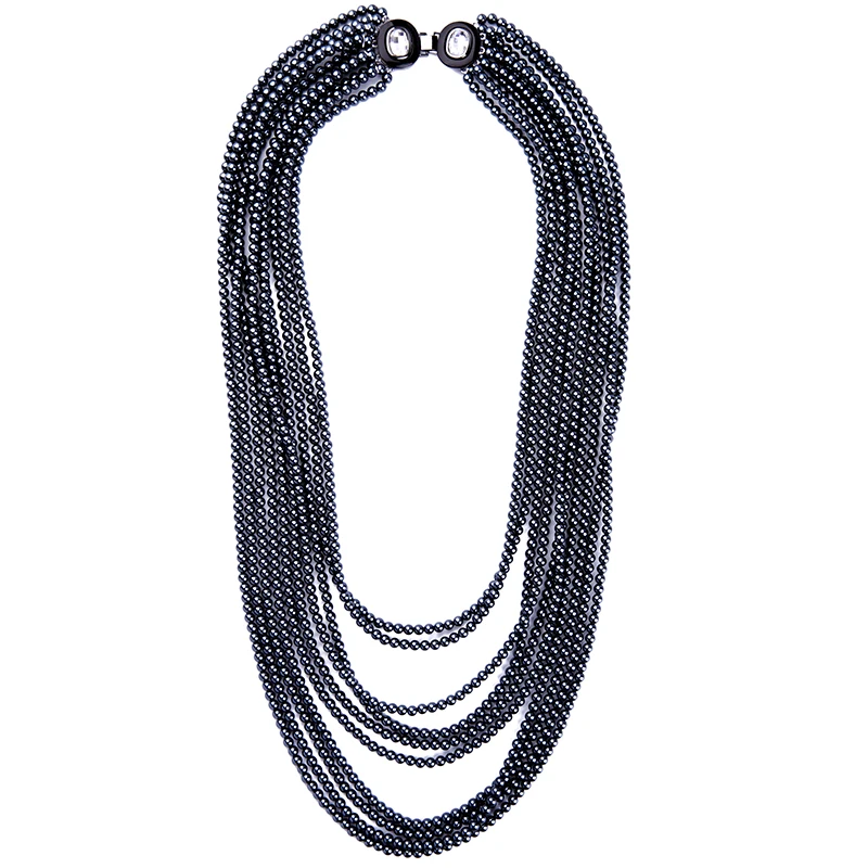 Женское многослойное ожерелье из акриловых бус Uer вечерние ювелирные изделия