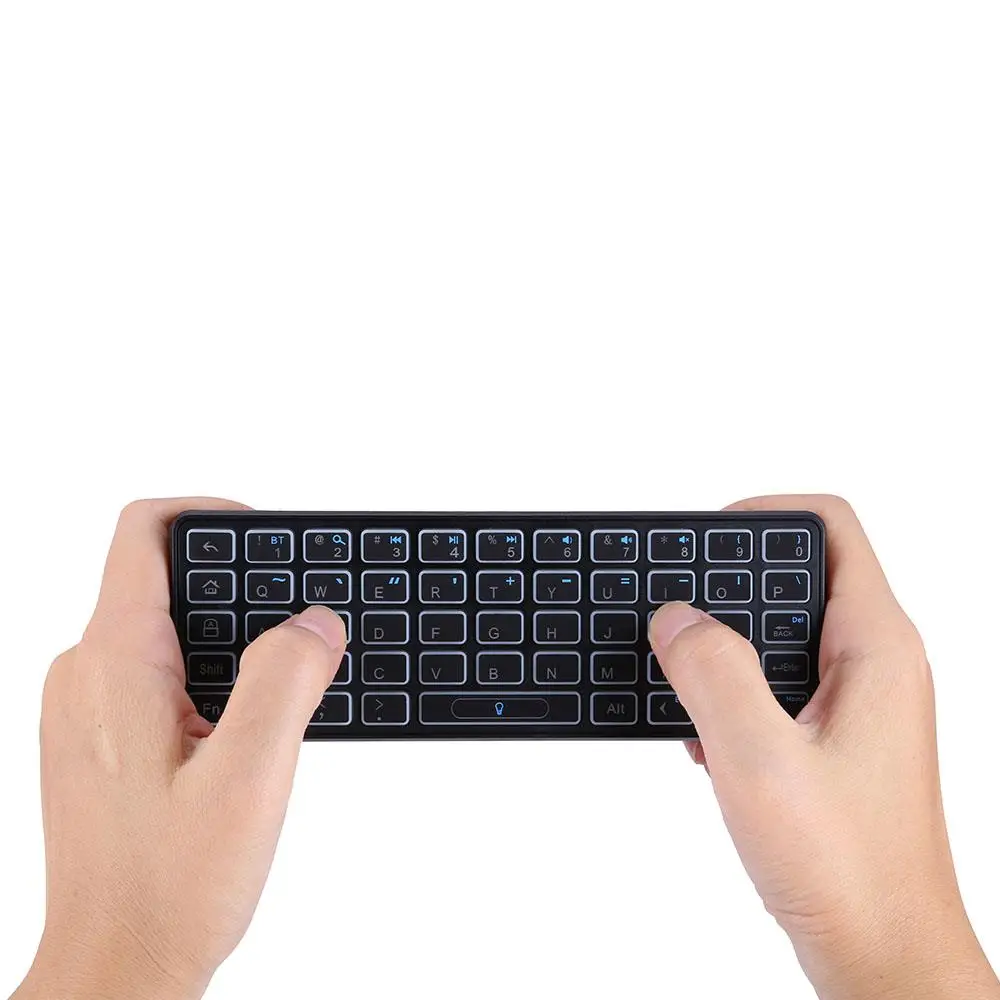 IPazzport KP-810-73B Bluetooth Подсветка mi ni Беспроводная клавиатура для Xiaomi mi Box 4K поддерживает Windows/Mac OS/Linux/tv box